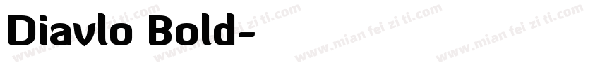 Diavlo Bold字体转换